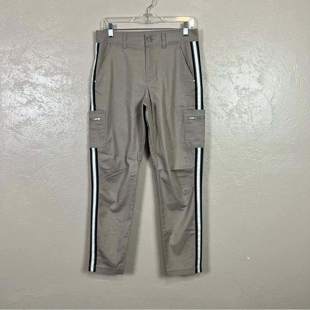 Athleta Summit Cargo Pants Mid-Rise‎ Side Stripe Outdoor Hiking Beige Women's 2 - Picture 14 of 14